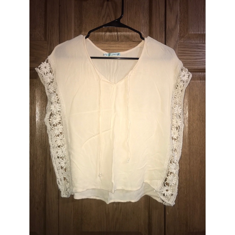 Tan open sided shirt